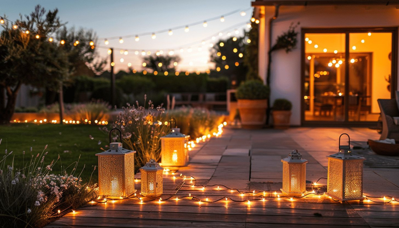 Techniques d'éclairage extérieur économiques pour jardins et terrasses